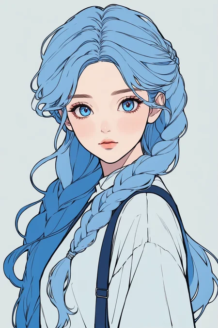 <lora:NHmix:0.8>,xt,1girl,solo,blue eyes,blue hair,looking at viewer,braid,long hair,