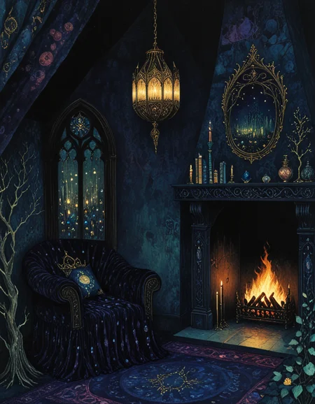 novuschroma style cozy study with a fireplace by harry clarke <lora:124_novuschromaSXL_a4:1>, <lora:sdxl_lightning_8step_lora:1>