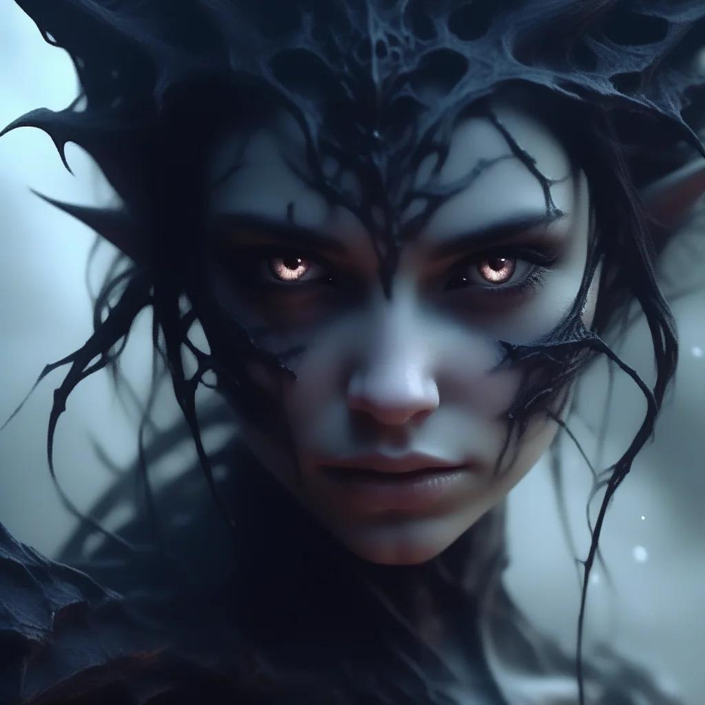 wyrmterro close up face girl, darknes<lora:wyrmterro:0.8>