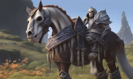 A skeleton horse World of Warcraft cinematic style <lora:SDXL-World-of-Warcraft-cinematic-style-Lora-r32:0.8>