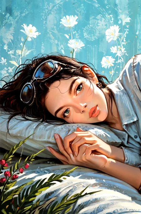 score_9_up, score_8_up, score_7_up, best quality, ultra highres, Casual, smooth skin, detailed, detailed background, sharp,
1woman, ( Lying on side with head propped up on hand)
BREAK
BREAK
1woman,
<lora:incase---1:0.4> <lora:KZKST:0.8> KZKST