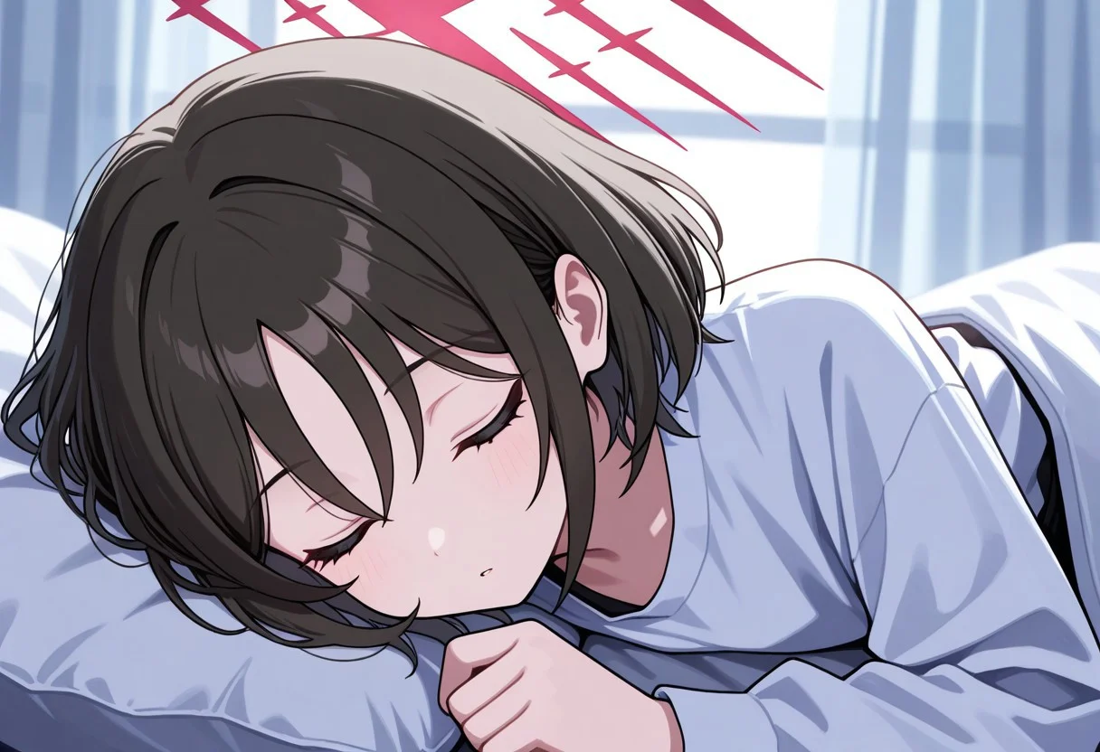 masterpiece, best quality, 32k, high resolution, absurdres, imashino misaki, sleeping