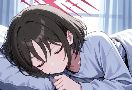 masterpiece, best quality, 32k, high resolution, absurdres, imashino misaki, sleeping