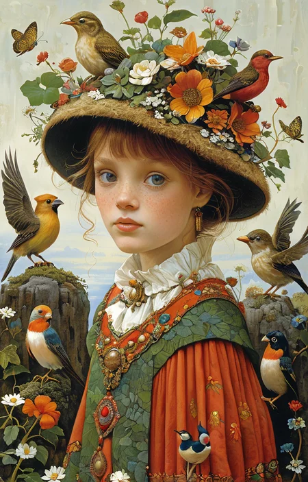masterpiece,best quality,<lora:tbh330-sdxl:0.6>,illustration,style of James C. Christensen animals