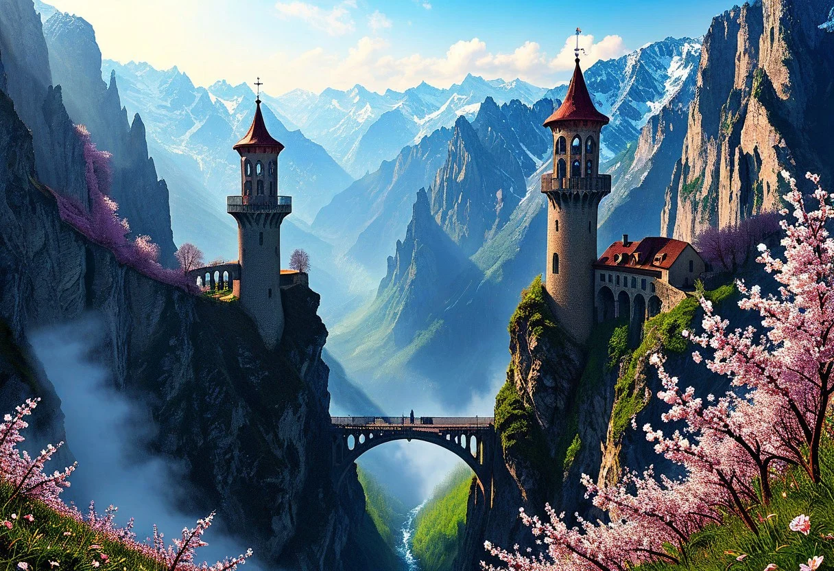 towers ringed in mist, sunrays, mixed media, flux-style, surrealism, fantasy, great lighting, A surreal landscape highly detailed, extremely high-resolution details, appears trapped in an optical illusion of reflections and refractions, colorful, Spring, cherry blossoms in the wind, sweeping vistas, majesty, spring blooms, (Zhangjiajie mountains:1.5), (vibrant:1.5), (((Paris in contemporary France, baroque architecture, European architecture, German Renaissance towers))), (stone arch bridges:1.05), winding rivers extending to the horizon, professional photography, natural lighting, volumetric lighting maximalist. vivid, vibrant colors, intricately detailed, (psychedelic colors, psychedelic colors:1.15), complex, elegant, expansive, fantastical, film photography style, medium grain, cmnt
(8k uhd:1,4)
<lora:add-detail-xl:1>
<lora:Dynamic Poses:1>