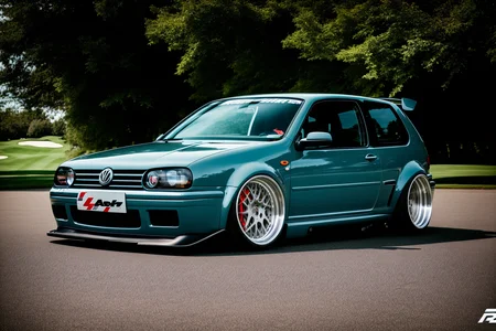 GOLFMK4, custom racing car body modified graffiti, NFS, stance, photorealistic, shot by Sony a7iii <lora:GOLFMK4:0.8>