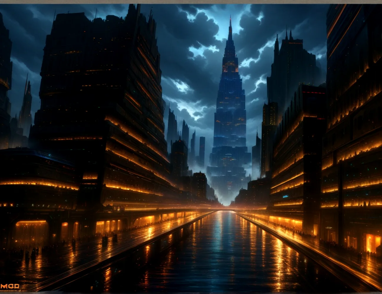score_9, score_8_up, score_7_up,
<lora:Dystopian_Future_(Architecture)_(SDXL)_(AD):1> Dystopian Future, monumental architecture, architecture, city, cityscape, scenery, building, skyscraper, future, scifi, science fiction,
8K, In'ei, chiaroscuro, rim lighting, perfect depth of field shot, beautiful, sharp focus, crisp details, subsurface scattering and reflections, god rays, ray tracing,
idealized city, wide boulevards, busy city center, large plazas, plazas, photographic anime clouds and haze, dark rainy overcast skies, black clouds, abysmal haze, photographic realism, buildings, skyscrapers, metropolis, 8K CGI render, oppressive scale of architecture, black titanium, science fiction masterpiece,
(in the style of and art by midjourney, greg rutkowski, raphael, James Gurney, Thomas Kinkade, ),
BREAK zPDXL, zPDXLxxx, <lora:sdxl_lightning_8step_lora:0.4> <lora:detailed_notrigger:0.5>