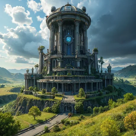 EZRealPONYXL, octane, video game concept art, 2d game art, concept art, landscape of a Black Mesa, Stormy weather, Googie art style, fantasy and adventure themes, (stylized by Tiago Hoisel:0.9), perfect symmetry, magnificent, ambient, confident, flowing