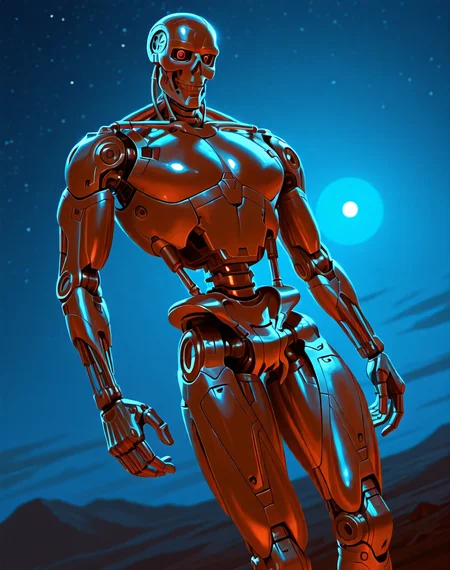 <lora:Terminator_(Terminator)_(Illustrious)_(AD):1> Terminator, robot, endoskeleton, 
((
exterior, science fiction, night, night time, post apocalyptic landscape, 
dutch angle, dynamic action, male focus, solo, villain, solo, powerful, superiority, brushed titanium, large shoulders, thick arms, thick legs, wide chest, 
)),
BREAK: very awe, aesthetically pleasing, masterpiece, best quality, amazing quality, very aesthetic, depth of field, absurd details, depth of field, atmospheric rendering, natural shading, soft shading, 
BREAK: lazympos, lazypos (3),
