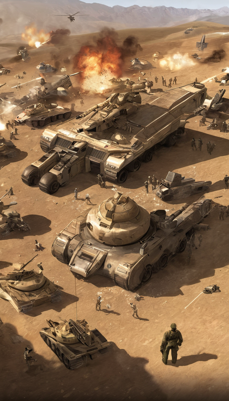 Cinematic scene, Command & Conquer <lora:command_and_conquer_v0.0.1:1>, detailed background, masterpiece, best quality, high quality, absurdres