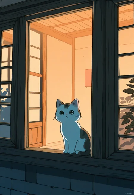 (masterpiece, best quality, high quality, highres), very awa, highres, absurdres, (chii-kun \(seedyoulater\):0.8), (naguru \(cyoroama\):0.5), (CAT:1.1), (no humans:1.1), (cute:1.2), comfy, solo, cozy, outdoors, 2 store house, looking in a window, outside, curious, oo, evening,high quality,best quality, amazing quality,
absurdres, very aesthetic, newest, HDR, high detail RAW color art,
intricate details, hyper aesthetic, incredibly absurdres, highres,