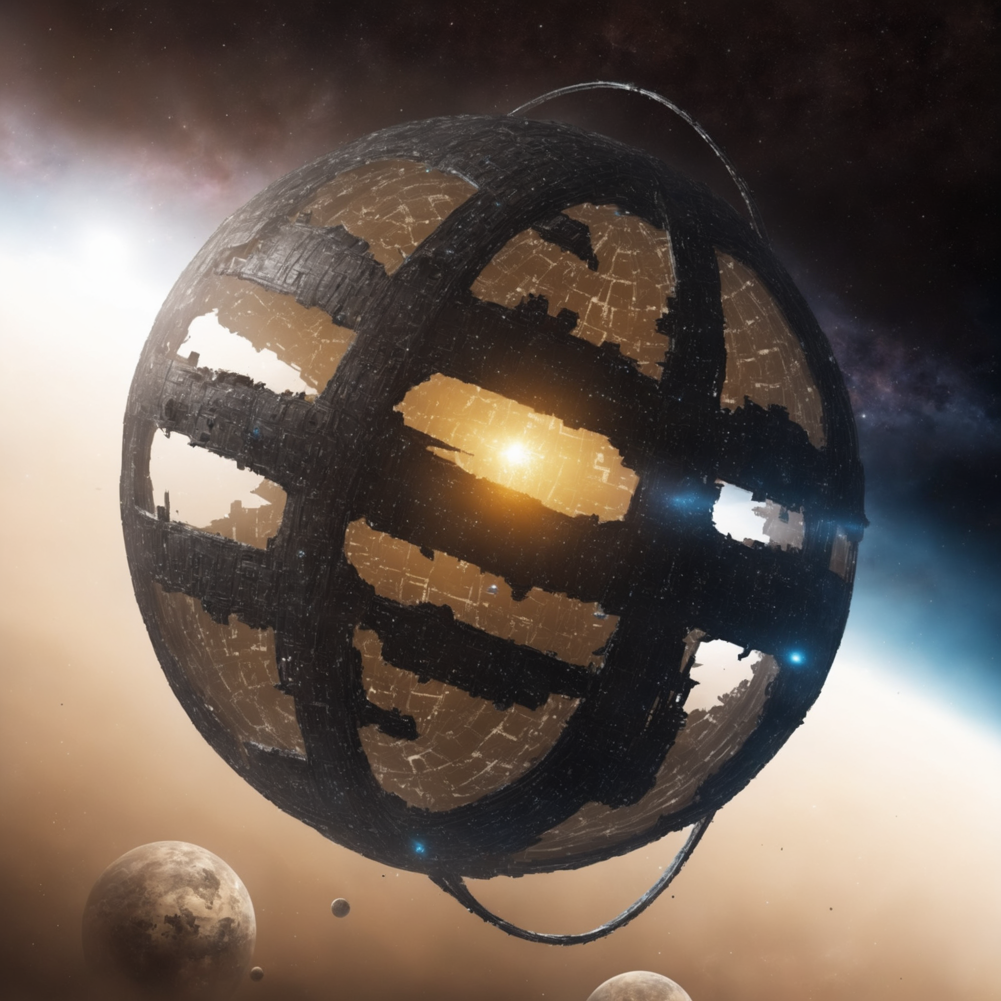 dyson_sphere, space background, night sky, night, <lora:dyson_sphere_sdxl_12:0.8>, (spaceship), masterpiece, best quality,