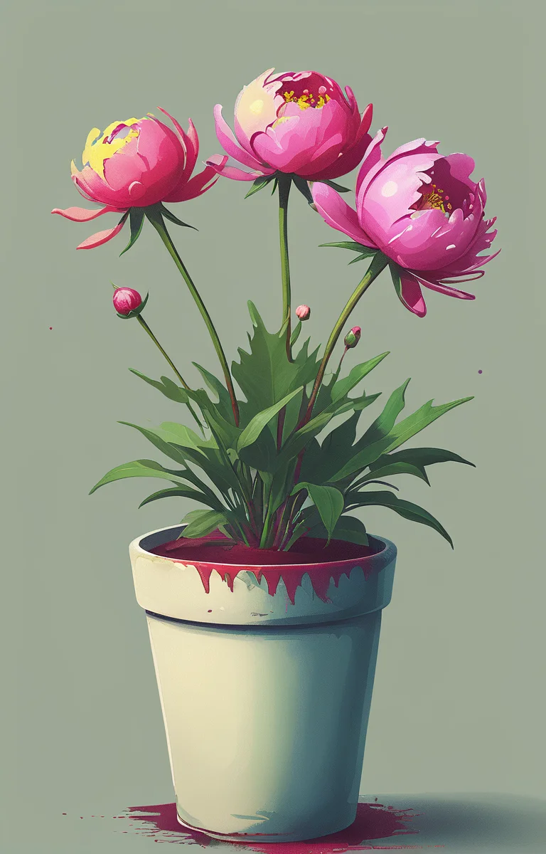 masterpiece,best quality,<lora:tbh20-sdxl:0.9>,illustration, decaying peonies