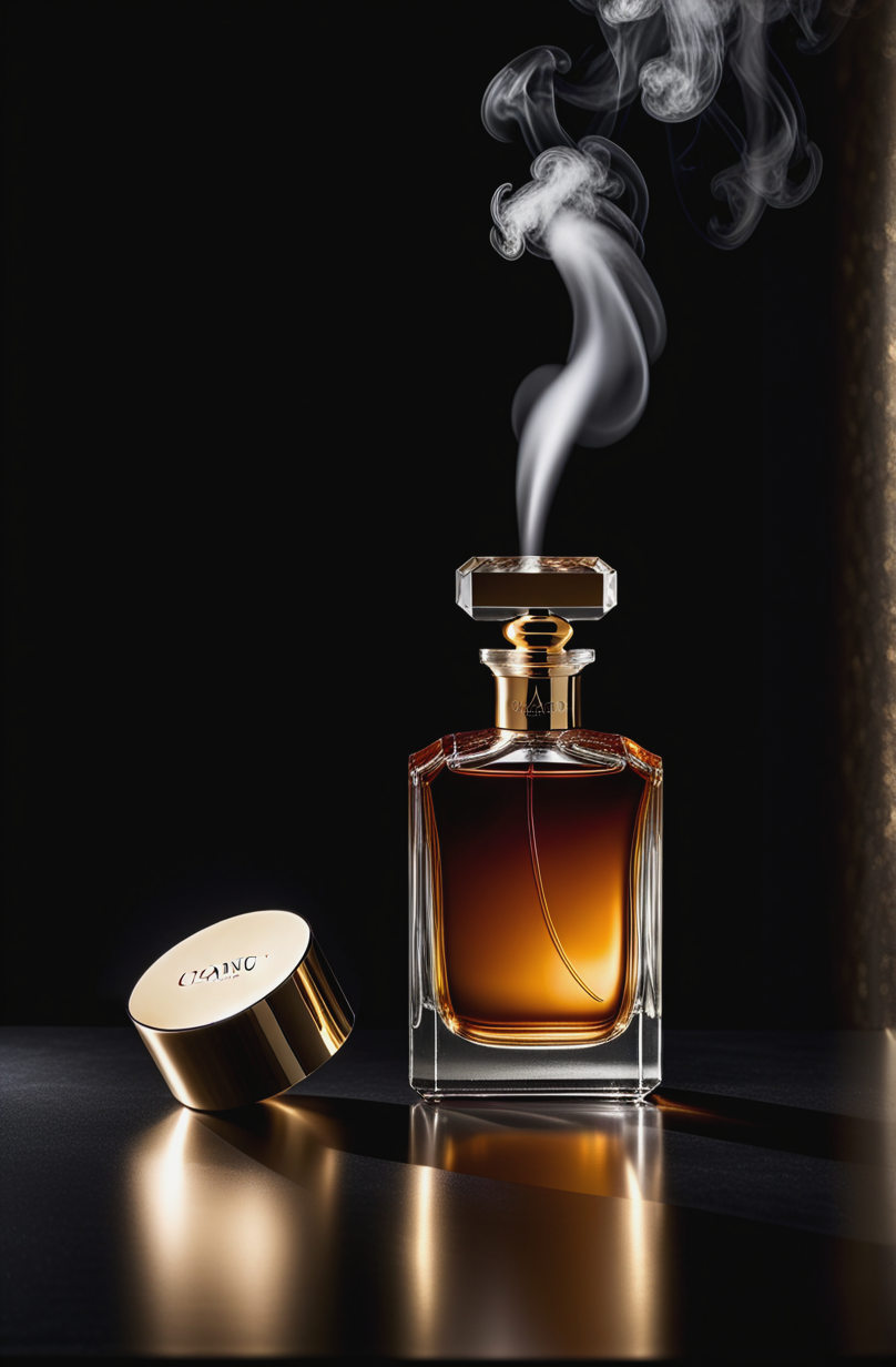 ((( chiaroscuro, dark dim scene of  [POSH] pefume ad,  glamour,  creative dreaming., glamour-style, luxury, absurdres, detailed, macro details, 8k, hyper realistic, texture surface details, color photo, atmospheric, light and shadow, crepuscular, slight athmospheric mist))) ! <lora:Glamour:1> (50-D Res Digital illustration