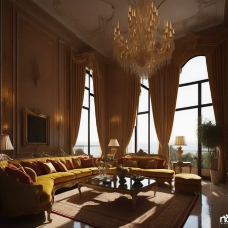 <lyco:Italian_style_interior_design_Sa_May:1.0> Italian style interior design of living room