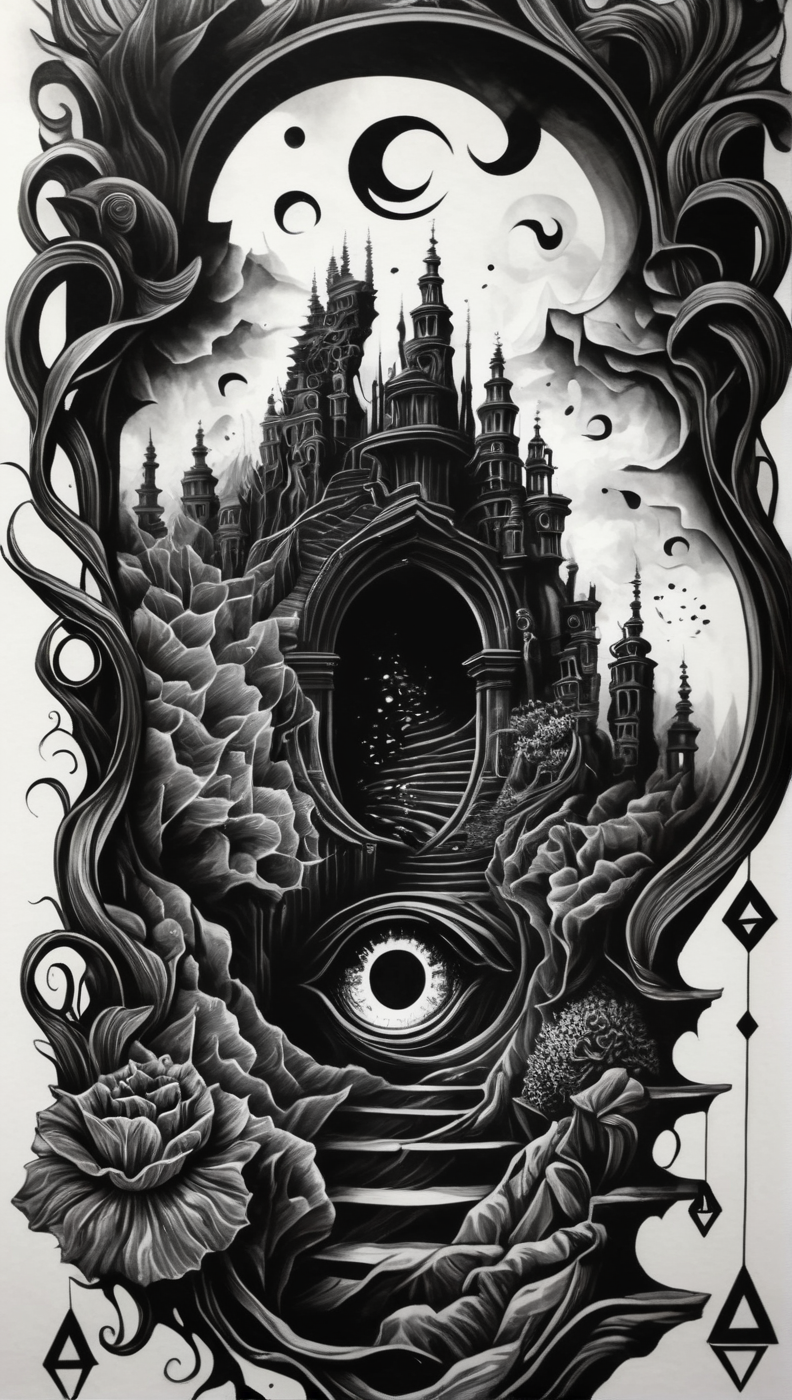 illusionix, black ink<lora:illusionix:1>