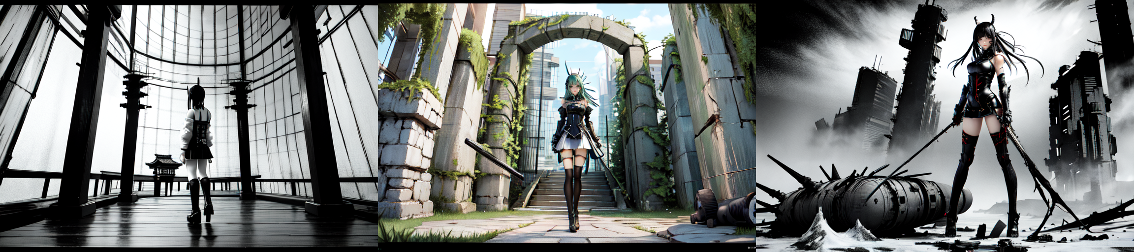 highly insanely detailed, masterpiece, top quality, best quality, highres, 4k, 8k, RAW photo, (very aesthetic, beautiful and aesthetic), 
__lazy-wildcards/subject/env-bg/nihei_tsutomu-blame-env/prompts__, 
<lora:ABARA:0.7>, 
(1girl:1.3), 
solo focus, 
__lazy-wildcards/dataset/background__,âââ