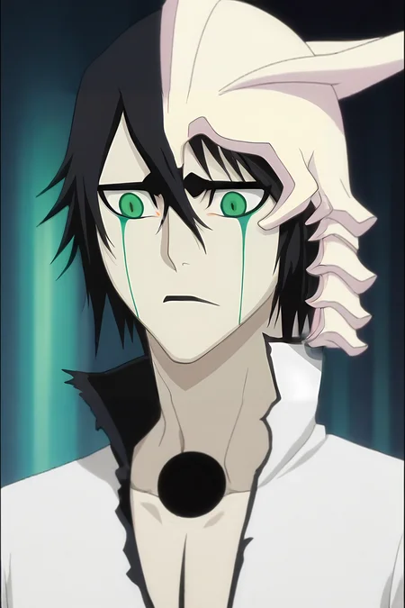 score_9, score_8_up, score_7_up, source_anime, anime screencap, , , , upper body, , 1boy, solo, male focus, <lora:ulquiorra_cifer_pony:0.98>, ulquiorra_cifer, , , , , <lora:sdxl_lightning_8step_lora:1>