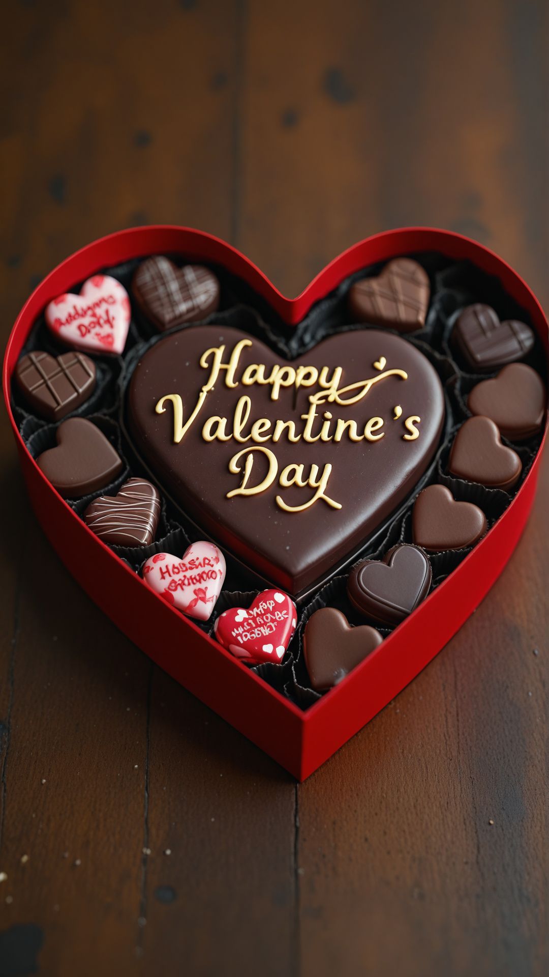 (Valentine’s Day Candy Commercial Scene) – A whimsical advertisement featuring heart-shaped chocolates being hand-crafted in a magical candy factory. The camera zooms in to show rich caramel oozing out as one piece is broken in half, with soft romantic music playing in the background. 
, aidmafluxpro1.1 <lora:aidmaFLuxPro1.1_v0.3_IL:0.8>