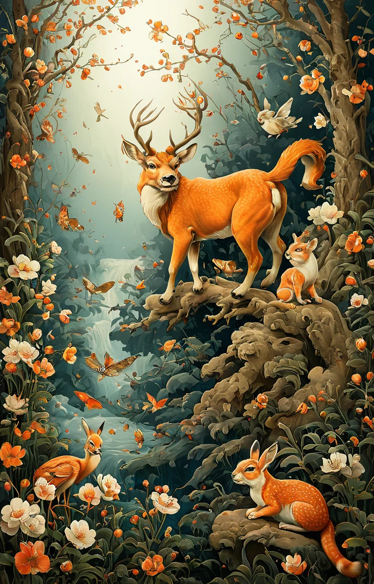 masterpiece,best quality,<lora:tbh50-sdxl:0.6>,illustration, animals
