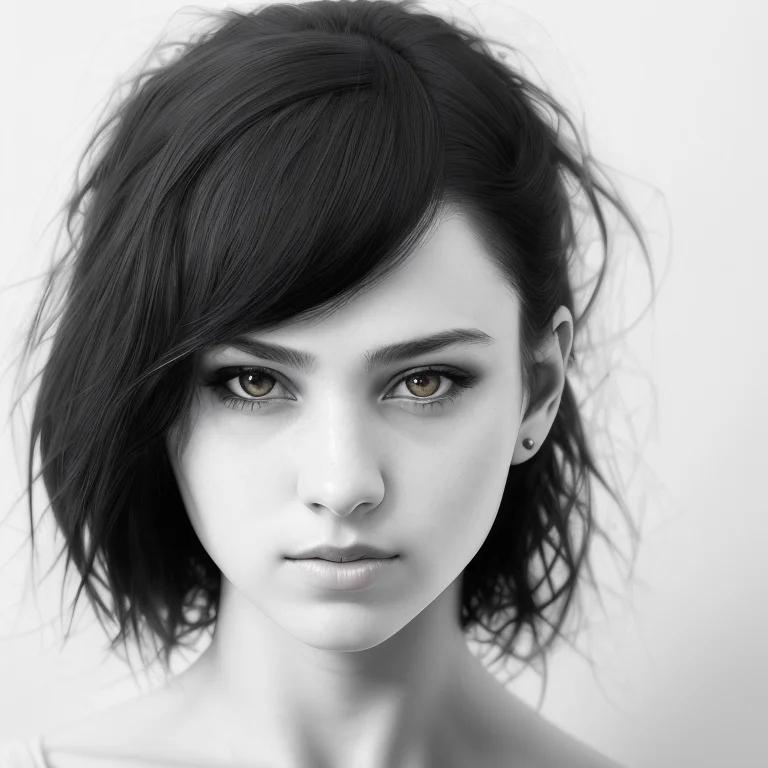 to8highkey style masterpiece portrait photo of a young woman isolated against a white background, high key, trending on artstation