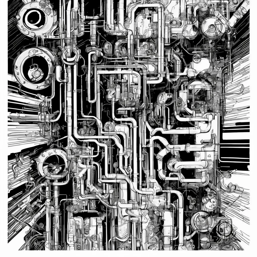 black and white, photorealistic intricately detailed comic book art by award winning line artist, of a steampunk scientist stepping stepping through a magical portal, black and white ink, epic cinematography