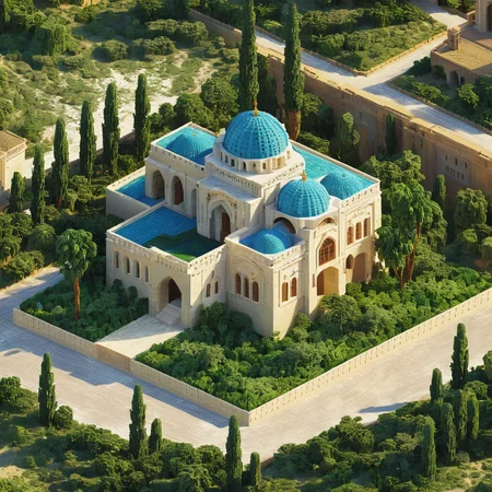 isometric style castle, desert, tilemapstyle, voxell, square, scenery,architecture, building, bush, city, cityscape, day, grass, house, letterboxed, no humans, outdoors, plant, road, scenery, street, tree <lora:TileMapStyle_v1:0.85> . vibrant, beautiful, crisp, detailed, ultra detailed, intricate