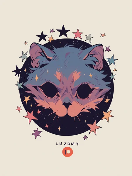 score_9, score_8_up, score_7_up, score_6_up, <lora:l0g0XLP:1> l0g0, simple background, no humans, logo, black cat, galaxy