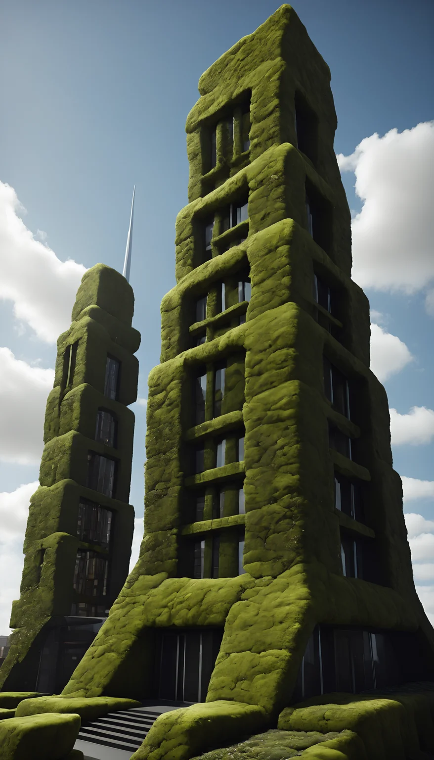 <lora:mosscoveredXL:1>moss, Pick in location: quantum city, (Masterpiece:1.3) (best quality:1.2) (high quality:1.1)