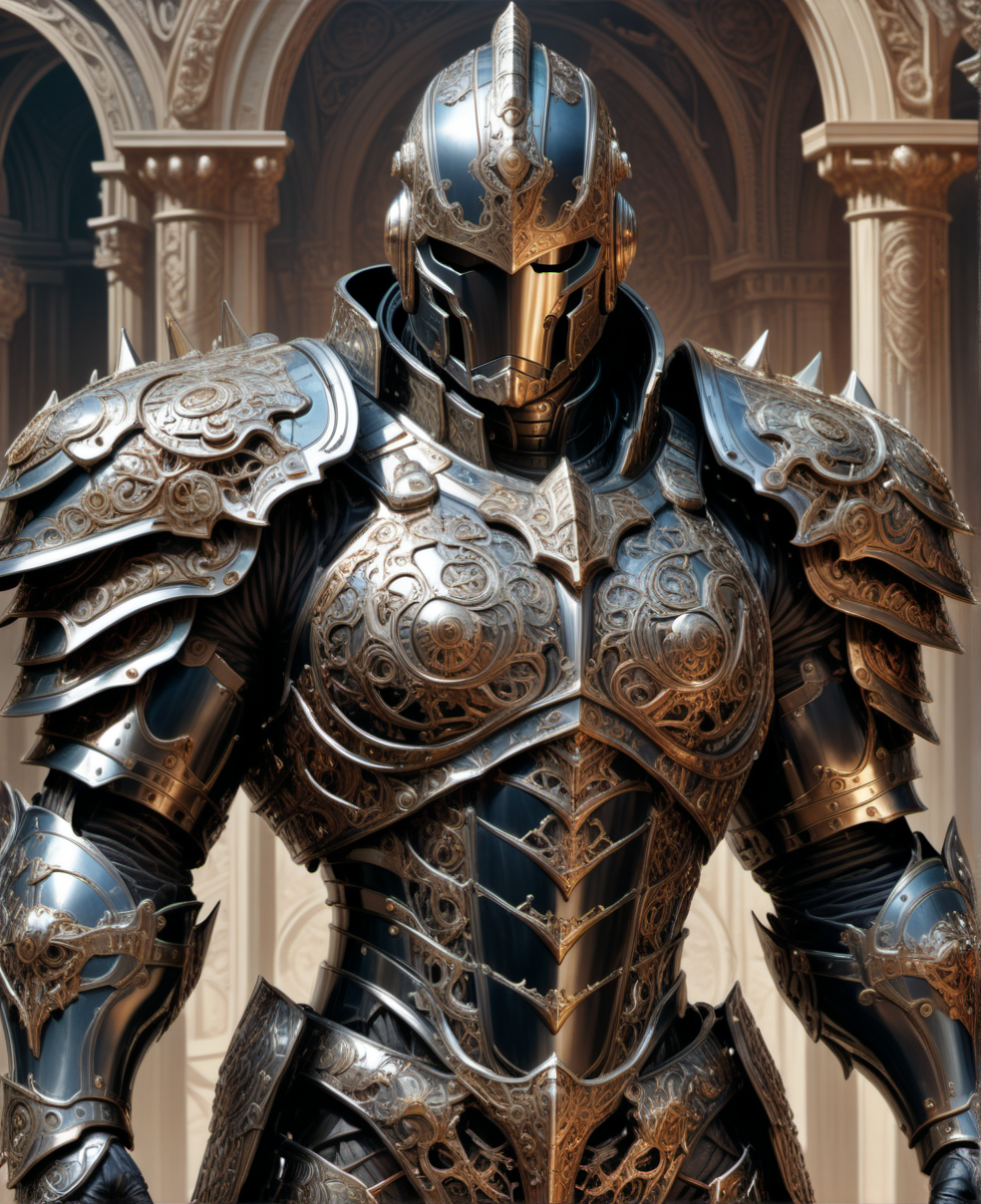 <lora:KarolBakXL:0.6>,kbak style,full body,official art,album cover,trending on artstation and deviantart,heavy armored man,vivid,epic, 8k uhd,absurd res,ultra detailed,masterpiece,awardwinning,sharp focus,intricate detail,50mm lens
