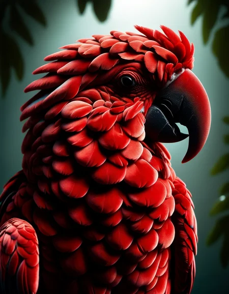 colorful parrot, playful , (ruffed feathers:1.2), dawn, dew, jungle, rain, windy storm, dark, calm, slumber incoming, back-light, silhouette, filigree shadows <lora:ral-rdvlv:1> ral-rdvlv