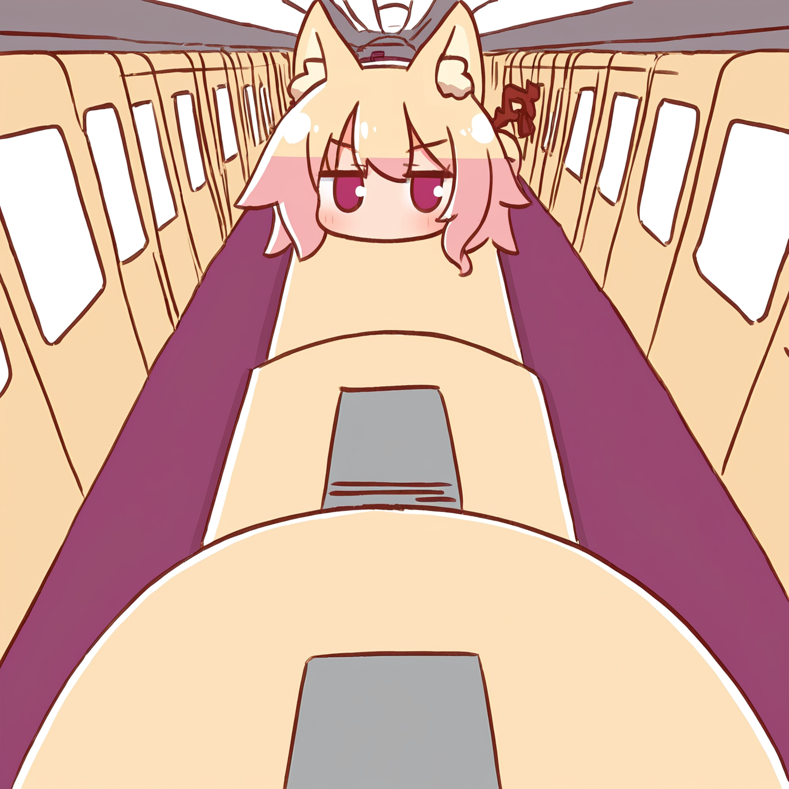 <lora:kemomimi_xl_lion:1>Kemomimi personating as a train,
kemomimi,objectification,