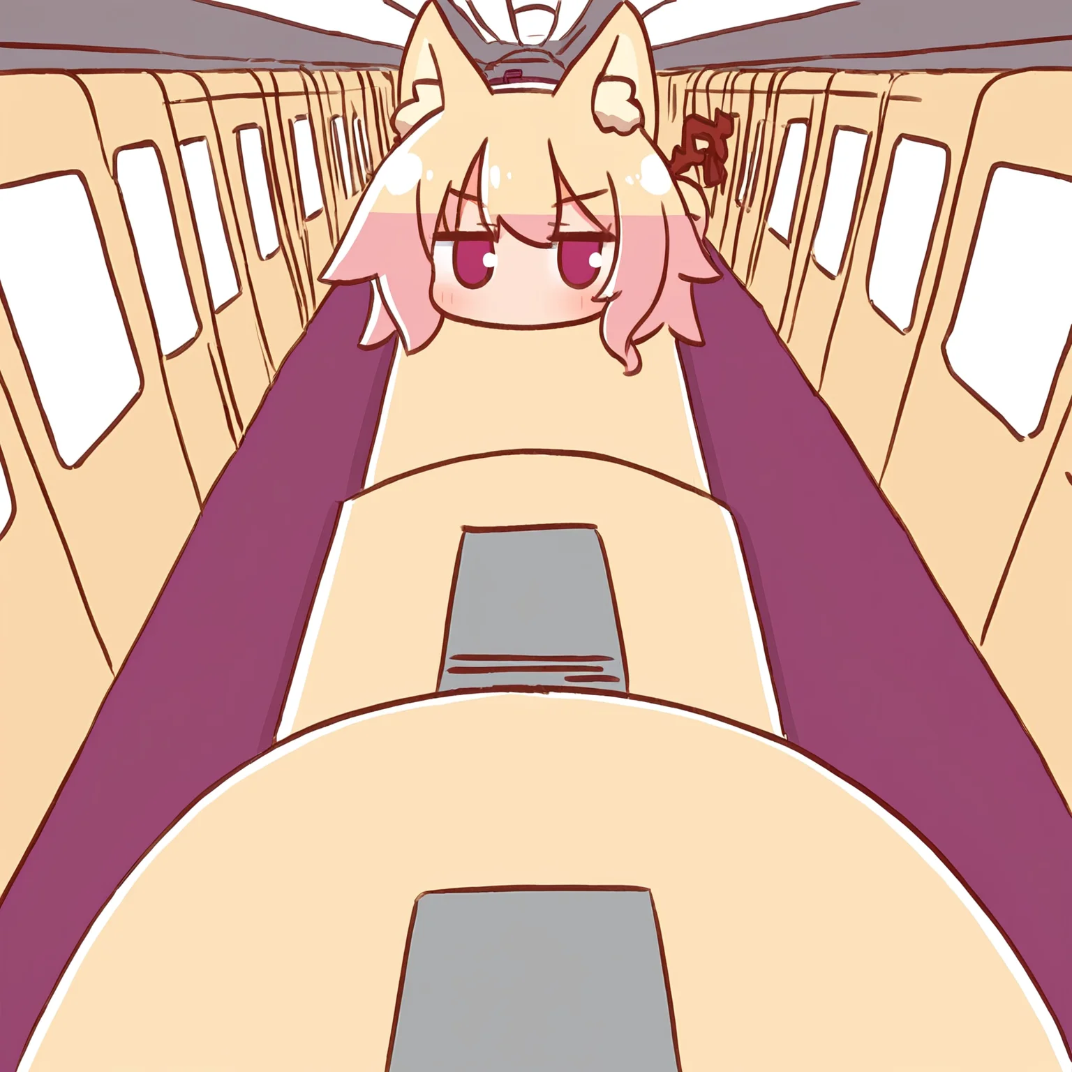 <lora:kemomimi_xl_lion:1>Kemomimi personating as a train,
kemomimi,objectification,