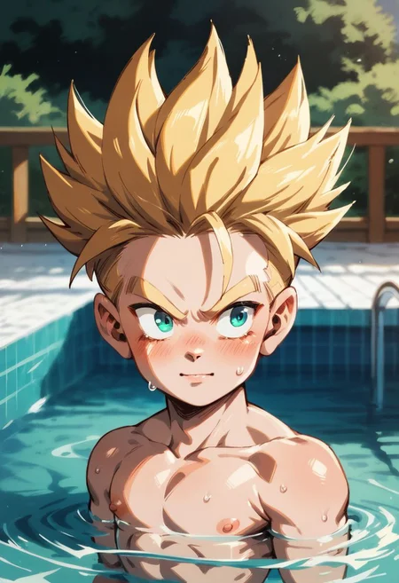 score_9, score_8_up, score_7_up,rating_rating_explicit,portrait,((Solo:1.0)),(ki1d:1.0),( in pool),(full body:1.0),looking for a viewer