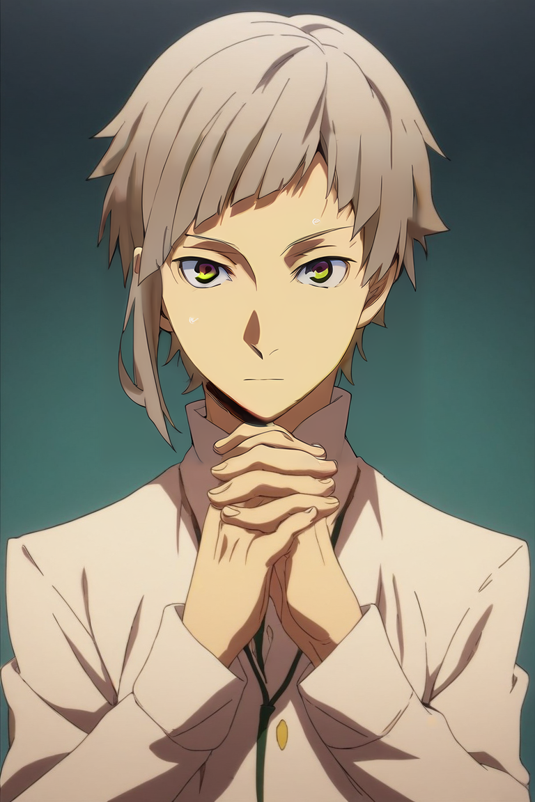 score_9, score_8_up, score_7_up, source_anime, semi-realistic, looking at viewer, , , 1boy, solo, male focus, <lora:atsushi_nakajima_pony:0.84>, atsushi_nakajima, , , The Kingdom of the Unicorn, Hands clasped in front, showing attentiveness, <lora:sdxl_lightning_8step_lora:1>