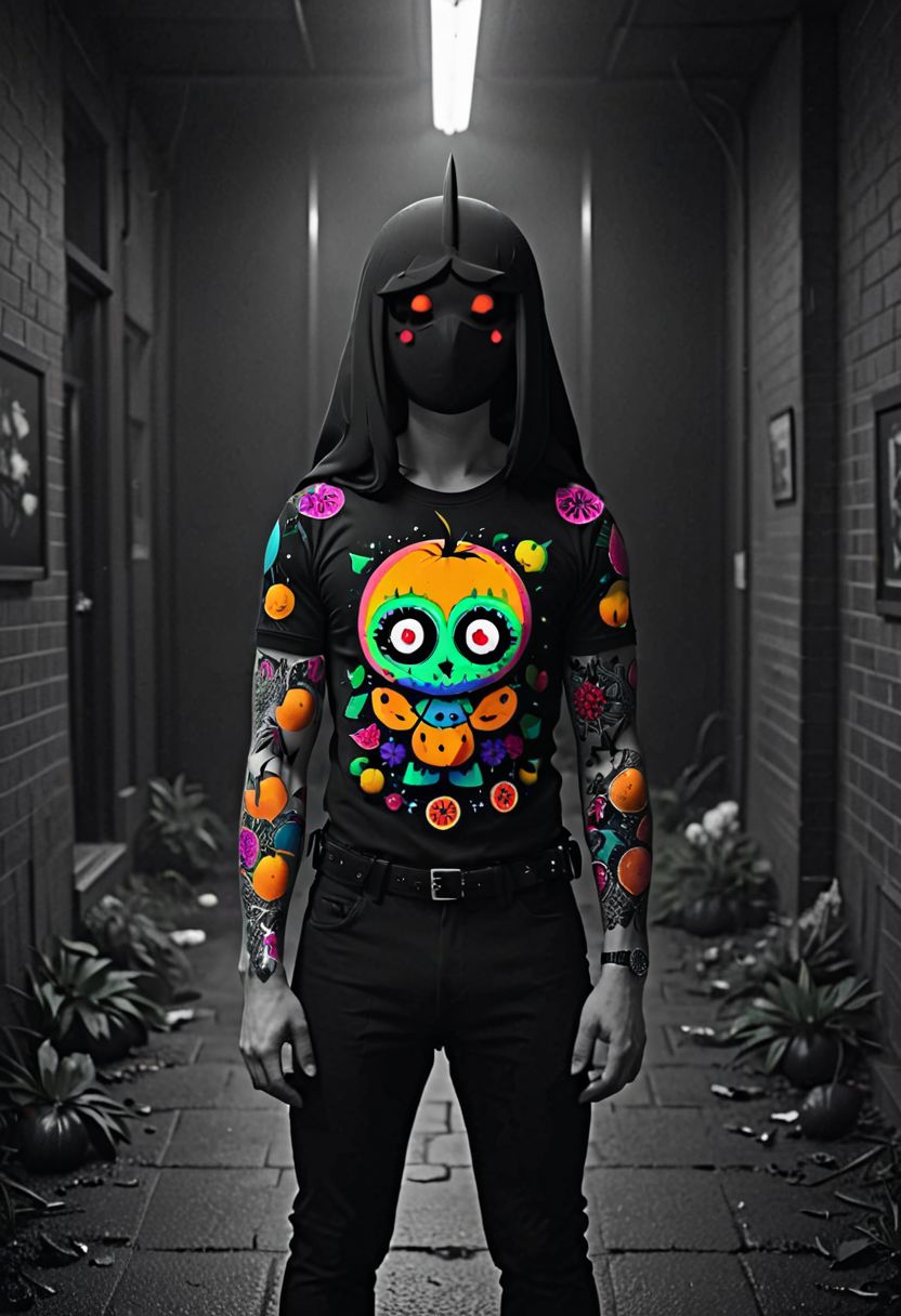 I feel the daggers in the dark, depression, alone, monochrome, pop of colors, extremely detailed, paranoid, mood, you make me feel fucking sad