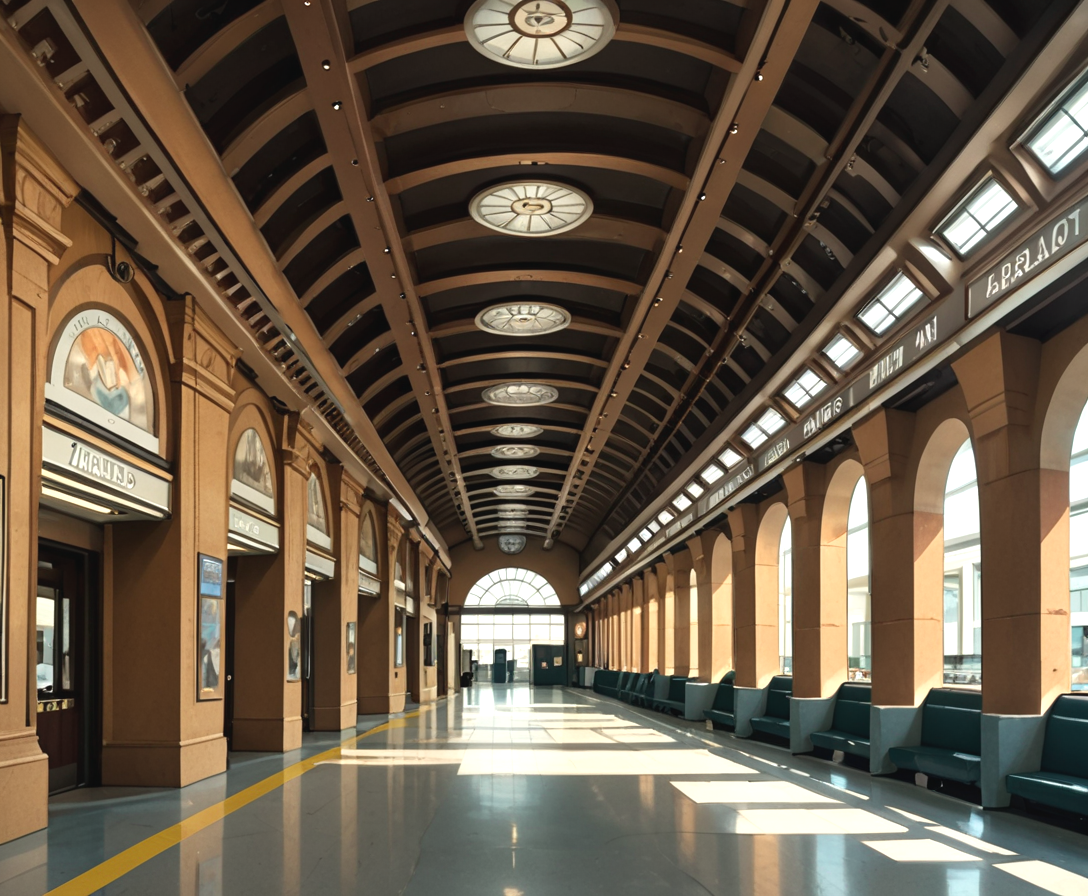 score_9, score_8_up, score_7_up, 
<lora:Authoritarian_Interior_(Architecture)_(Pony)_(AD):0.8> Authoritarian Interior, interior design, architecture, limestone, marble, wood, plaster, coffered ceiling, 8K, In'ei, chiaroscuro, volumetric lighting, perfect depth of field shot, 8K CGI render, beautiful, subsurface scattering, photographic realism, asymmetric viewpoint, off center perspective, art by Thomas Kinkade, large windows, skylight, lobby, hotel lobby, mall, train station lobby, subway station lobby, train platform, subway platform, BREAK zPDXL, <lora:wowifierXL:0.2> art by mooncryptowow <lora:sdxl_lightning_8step_lora:0.4> <lora:detailed_notrigger:0.5>