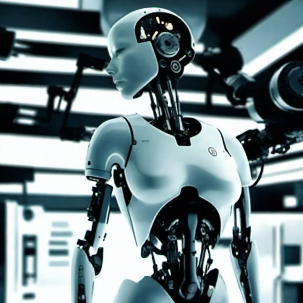 Allisfulloflove1024, robot, full body,  high technology cyberpunk background, highly detailed, photography, ultra sharp, film, bokeh, professional, 64k  <lora:lcm_lora_sdxl:1> <lora:add-detail-xl:1.5> <lora:Allisfulloflove1024:0.8>