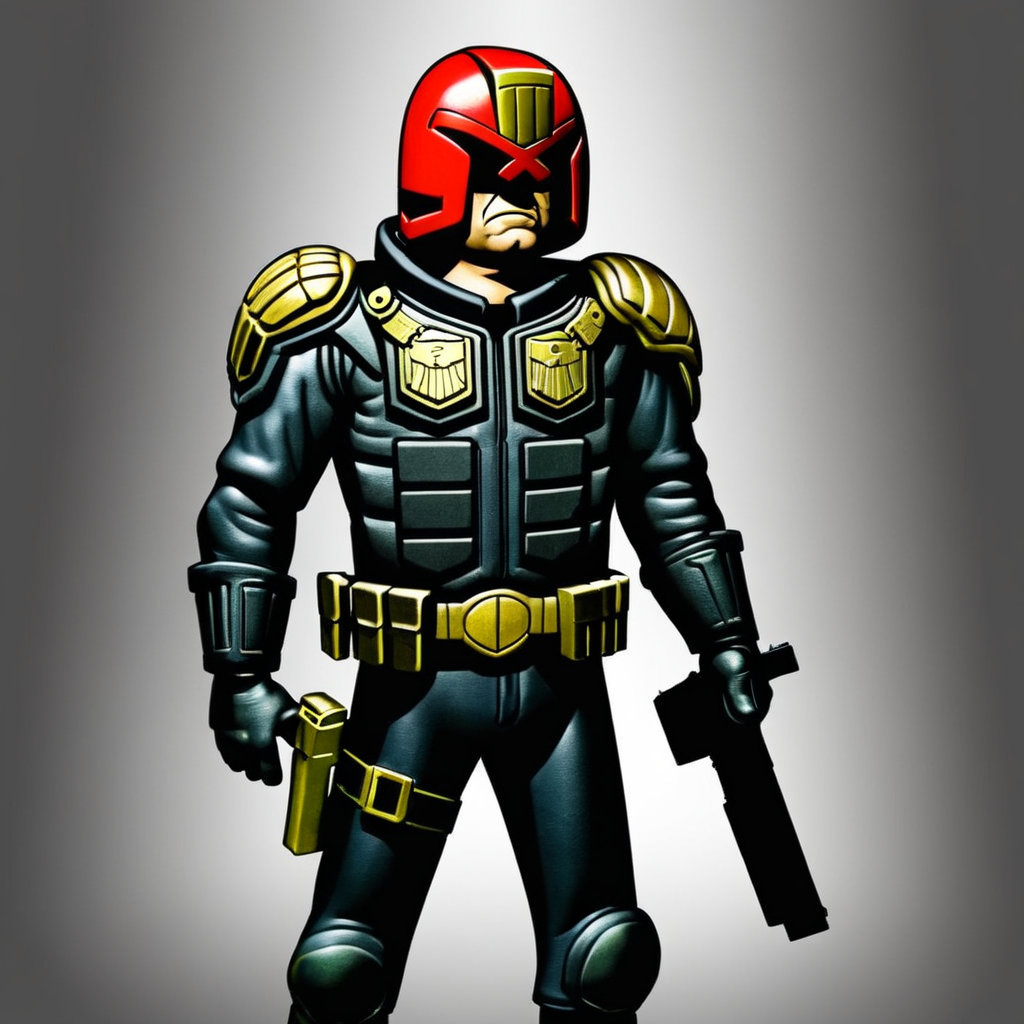<lora:Judge Dredd:1>
Judge Dredd a cartoon character with a gun and a helmet