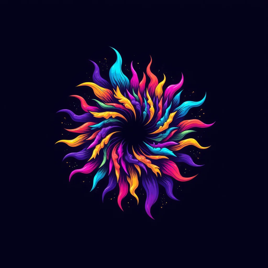 fluxtration, vivid colors, logotype