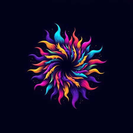 fluxtration, vivid colors, logotype
