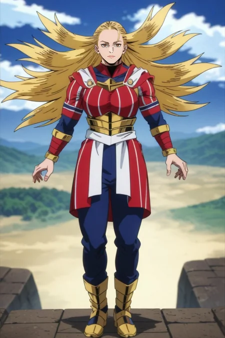 score_9, score_8_up, score_7_up, source_anime, rating_safe, intricate details, anime screencap, , official style, looking at viewer, depth of field, 1girl, solo, <lora:cathleen_bate_pony:0.96>, cathleen_bate, blonde hair, brown eyes, long hair, , straight-on, full body, death valley, day, clouds, jojo pose, seductive smile, , <lora:sdxl_lightning_8step_lora:1>