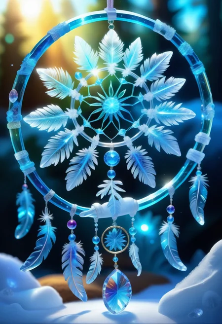 made out of Jed-Blmicry, masterpiece, full of details, Digital art, pleasant Dreamcatcher, Islandpunk, Depth of field 100mm, pretty, <lora:BioIceCrystalStyle-000006:0.7>, located artistic, winning, full color, rich deep colors, lush, detailed, great light, very inspirational