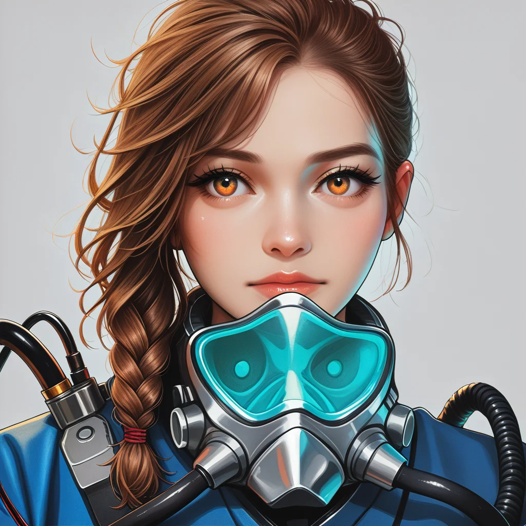 1girl (tritachyon) <lora:Starsector_NOOB_vPred_v1.0:0.9>, brown hair, asymmetrical hair, side braid,
BREAK 1girl, 1girl, 1boy, dancing,
BREAK skull, cable, cyborg, gas mask, mechanical parts, tube, respirator, (grey background),
BREAK general, (maguta:1.1), (mamei mema:0.95), (meipoi:0.9), (flat color), limited palette, masterpiece, best quality, absurdres, highres, newest, <lora:ponyv6_noobV1_2_adamW:0.7>, <lora:VICE_v1.0:0.4>