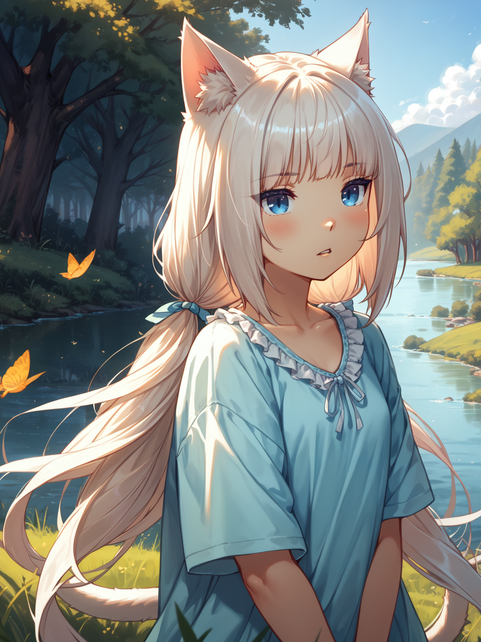 (cowboy shot, solo focus:1.2) <lora:happy_tentacle-vanilla-v0.1-000010:0.9>, ht_vanilla, (cat ears, cat girl, very long hair, blue eyes:0.8) (petite:1.2), <lora:Shed_The_Skin's StS_age_slider_v1_initial_release:-1.25> ( :1.1) ( , , ( fucked silly :1.2) , parted lips , (looking down:1.2) :1) outdoors, vegetation, ( :1.1), summer , (dawn :0.6), (blue sky:0.6) , ((sidelighting:0.5), (light rays, light particles:0.5) :0.5), (people, crowded, surrounded:1) , ( :0.9), (river :1.2) ( :0.8) score_9, score_8_up, score_7_up, score_6_up, score_5_up, score_4_up, ( [(realistic, photorealistic:1.3):(realistic:1.2):16] [(3d:1.2)::14] :1) <lora:LUUNA's Lunas-NijiJourney-SDXL-B2:0.35>, nijijourney <lora:prgfrg23's Counterfeit-V3.0 Style SDXL_LoRA_Pony Diffusion V6 XL:0.6> <lora:mfcg's mfcgXL:0.12> <lora:reweik's gyokai(himehajime)_PonyXL_style_v01:0.14>