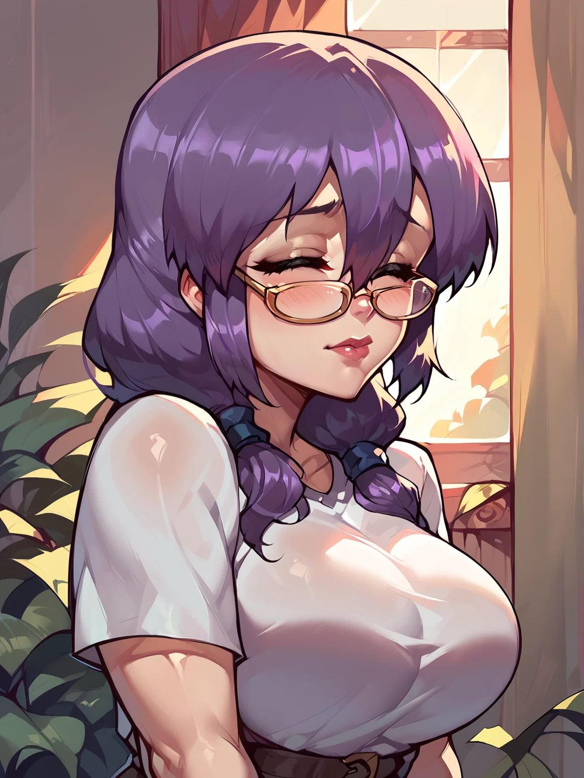 score_9, score_8_up, score_7_up,
juno_mgr, 1girl, breasts, large breasts, purple hair, glasses, closed eyes, long hair, semi-rimless eyewear,
<lora:Juno_MyGhostRoommate_PDXL:1>