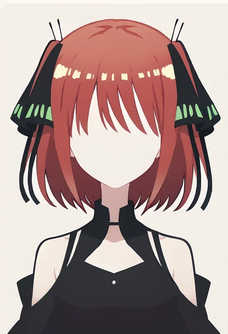 score_9, score_8_up, score_7_up, score_6_up, score_5_up, score_4_up <lora:PonyMinimalStyle:1> Minimalstyle, nakano nino, short hair, hair ornament, simple vector, simple background, faceless female, <lora:nino-nakano-pruned-ponyxl-lora-nochekaiser:1>