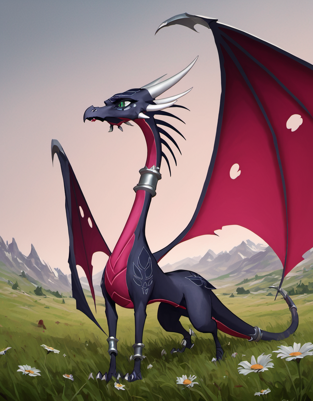 <lora:Cynder_corrupted:1>
cynder, dragon, corrupted, green eyes, detailed eyes, solo, perforated wings, 2 wings, full figure, in a meadow, open mouth, hungry,
ultrarealistic,