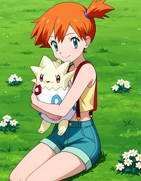score_9, score_8_up, score_7_up,
rating_safe,duo,
pks,pokemon,
misty,holding togepi \(pokemon\), affectionate, hug,
grass, flowers,
official art,
<lora:pokemon_r1:1>