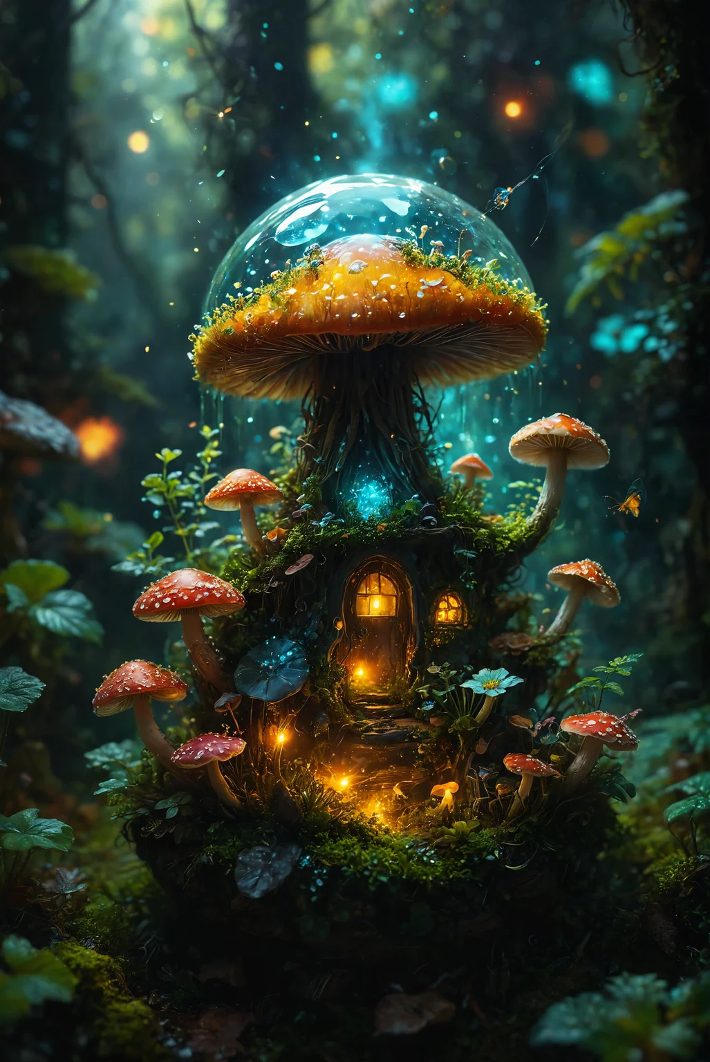 magical terrarium filled with fine tiny flowers and moss, mushroom inside, glowing fireflies,,
, deep depth of field, photography, Natural geographic photo, Hyper-realistic, 16k resolution, (masterpiece, award winning artwork), many details, extreme detailed, full of details, Wide range of colors, high Dynamic,
<lora:hyperkraximalism_v1-1:0.3> hyperkraximalism <lora:add-detail-xl:2> <lora:MJ52:0.5> <lora:SDXLFaeTastic2400:0.8> Faetastic <lora:CBS_novuschroma37 style_b:1> novuschroma37 style, style of holga photography, light leaks, double exposure, <lora:zavy-cntrst-sdxl:1> dark